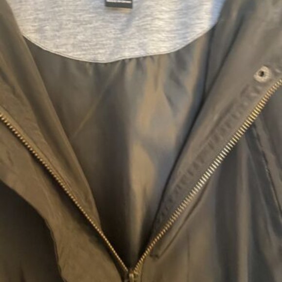 Forever 21 Women's Hooded Jacket Olive Green Utility Pockets Size Large - Picture 4 of 4